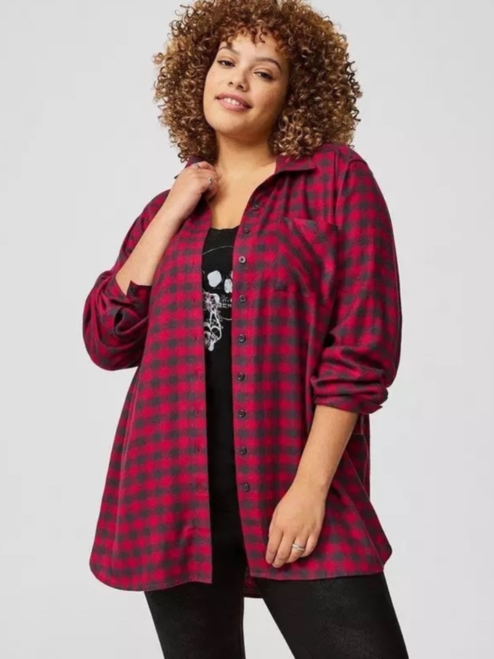 Torrid Lizzie Long Sleeve Tunic Shirt Size 3X - Picture 1 of 5